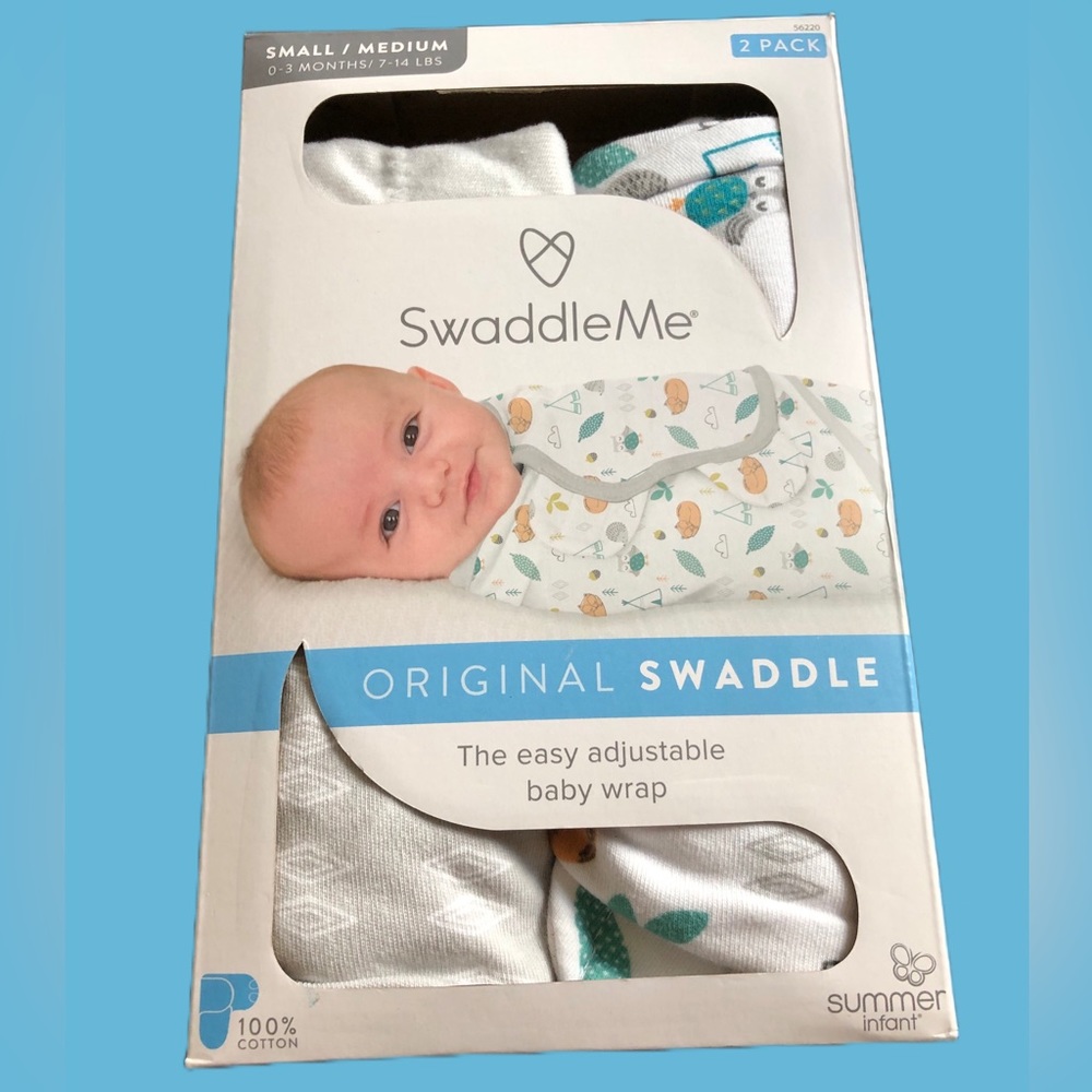 SwaddleMe Original Swaddle – Size Small/Medium, 0-3 Months, 2-Pack